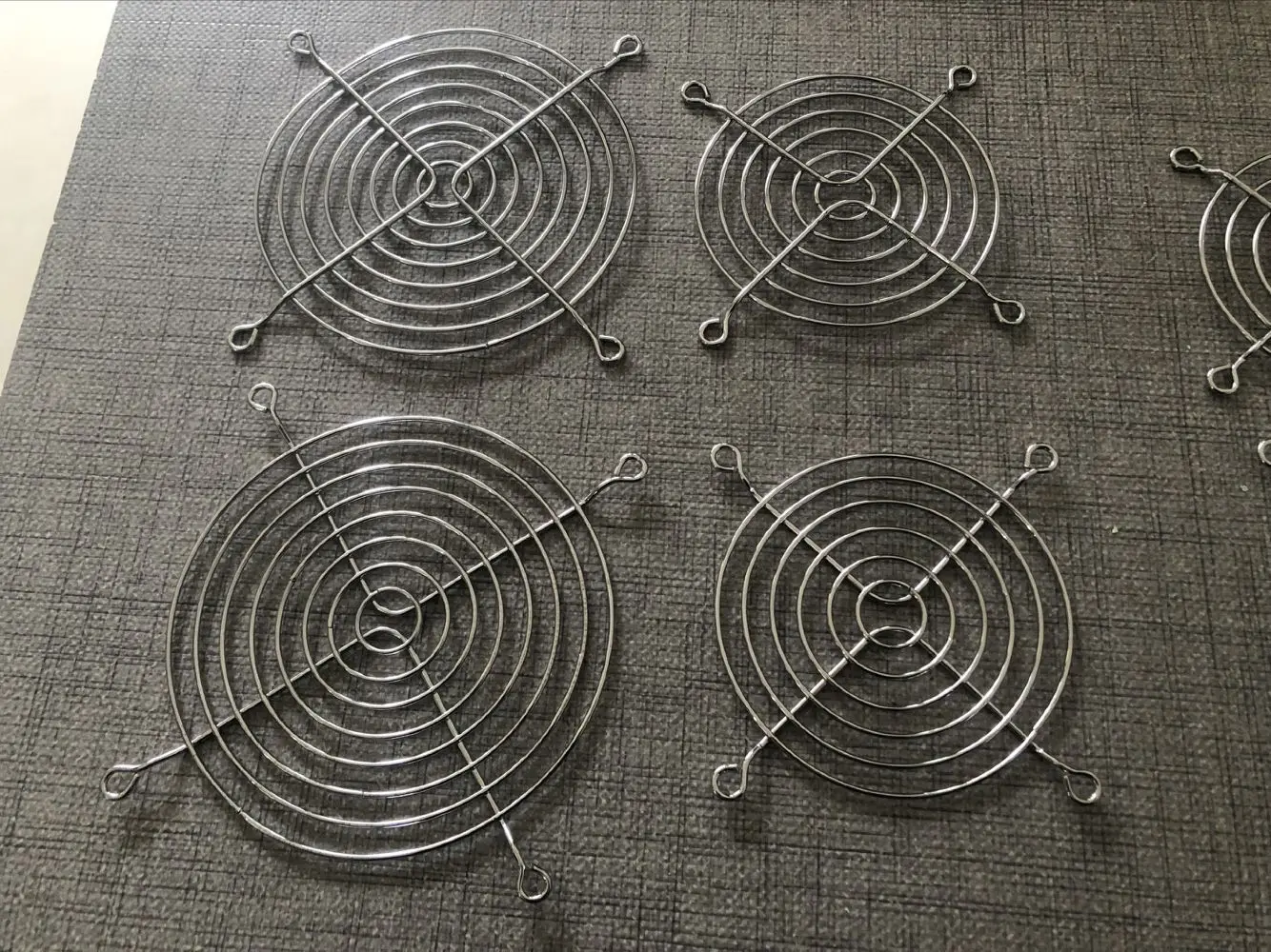 Silvery Metal Wire Finger Guard 40mm 50mm 60mm For CPU Fan DC Fan Grill Guard Protector Nickel Plated Metal Mesh 2PC cpu fan grill guard