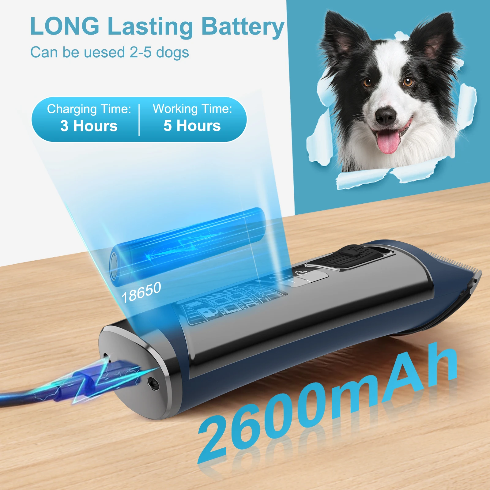 Puppy Beauty Cut Hair Machine Professional Dog Hair Clippers for Grooming Electronic LCD Low Noise Trimmer for Pet Cat Dogs
