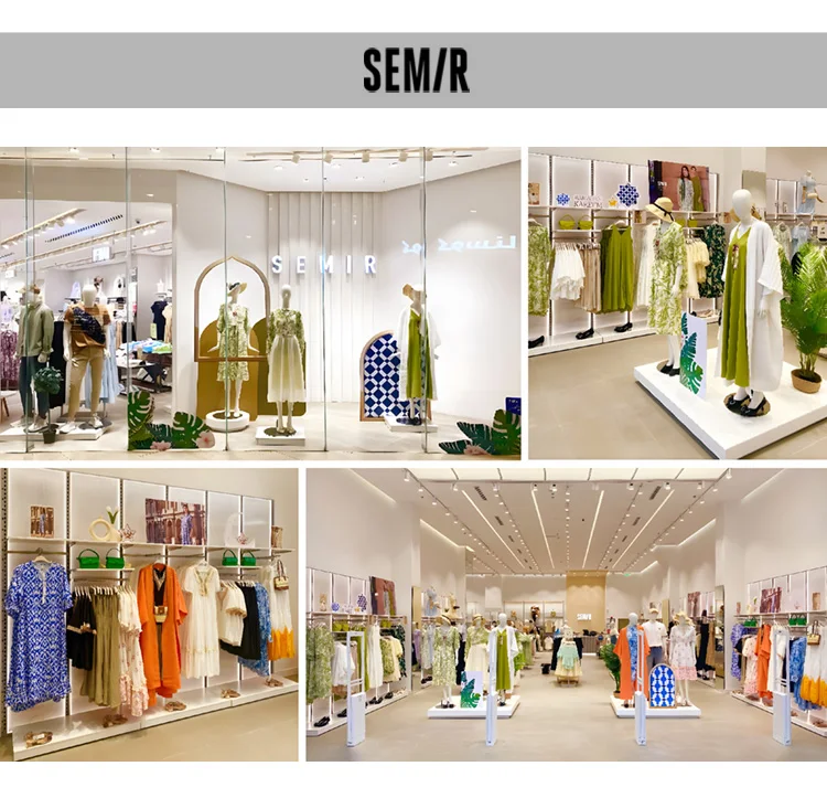 Vestido Cheongsam de verano con mangas abullonadas y estampado de pintura de tinta para mujer