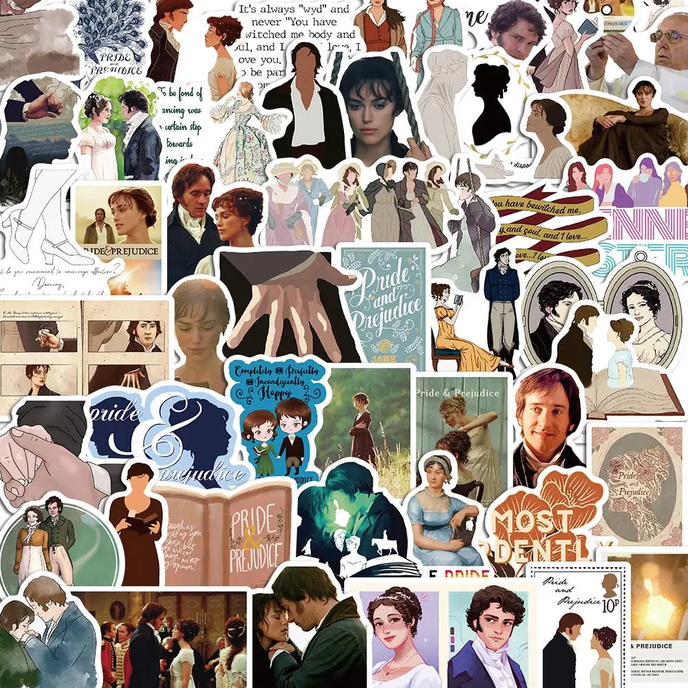 10/50PCS Pride and Prejudice Movie American Classic Stickers Pack DIY Skateboard Motorcycle Suitcase Decals Decor Phone Laptop foreign language book гордость и предубеждение pride and prejudice