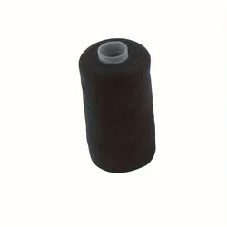 Set of 2 Durable Black and White Polyester Sewing Threads - 500M Each (Black)