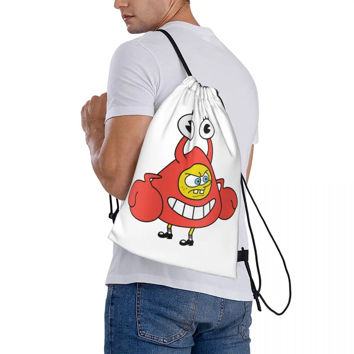 Drawstring Bag Backpack women's school pouch drawstring bag
