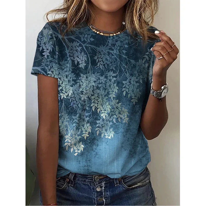 

New Summer 3D Floral Flower Printing T Shirt Butterflies Graphic T-shirts Women Fashion Harajuku Short Sleeves Unisex Tops Tees