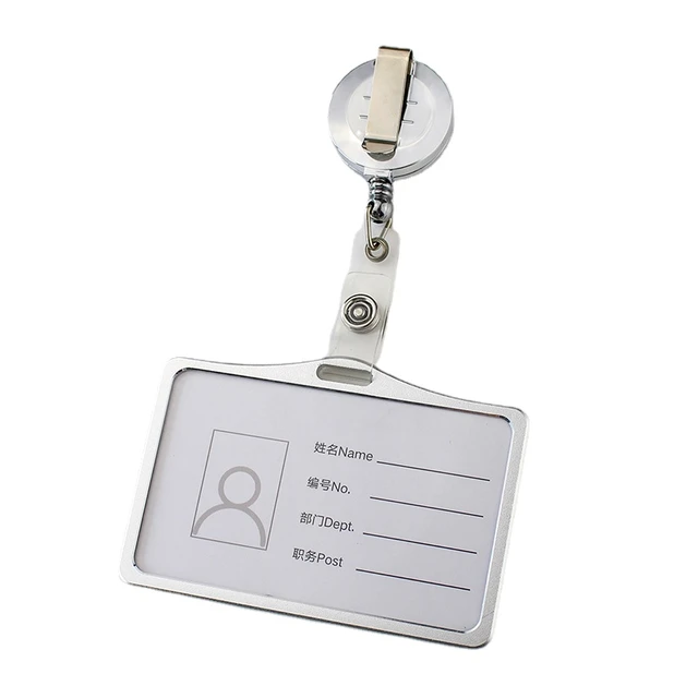 Badge Reel Retractable Clip For Staff Badge Chest Id Tag