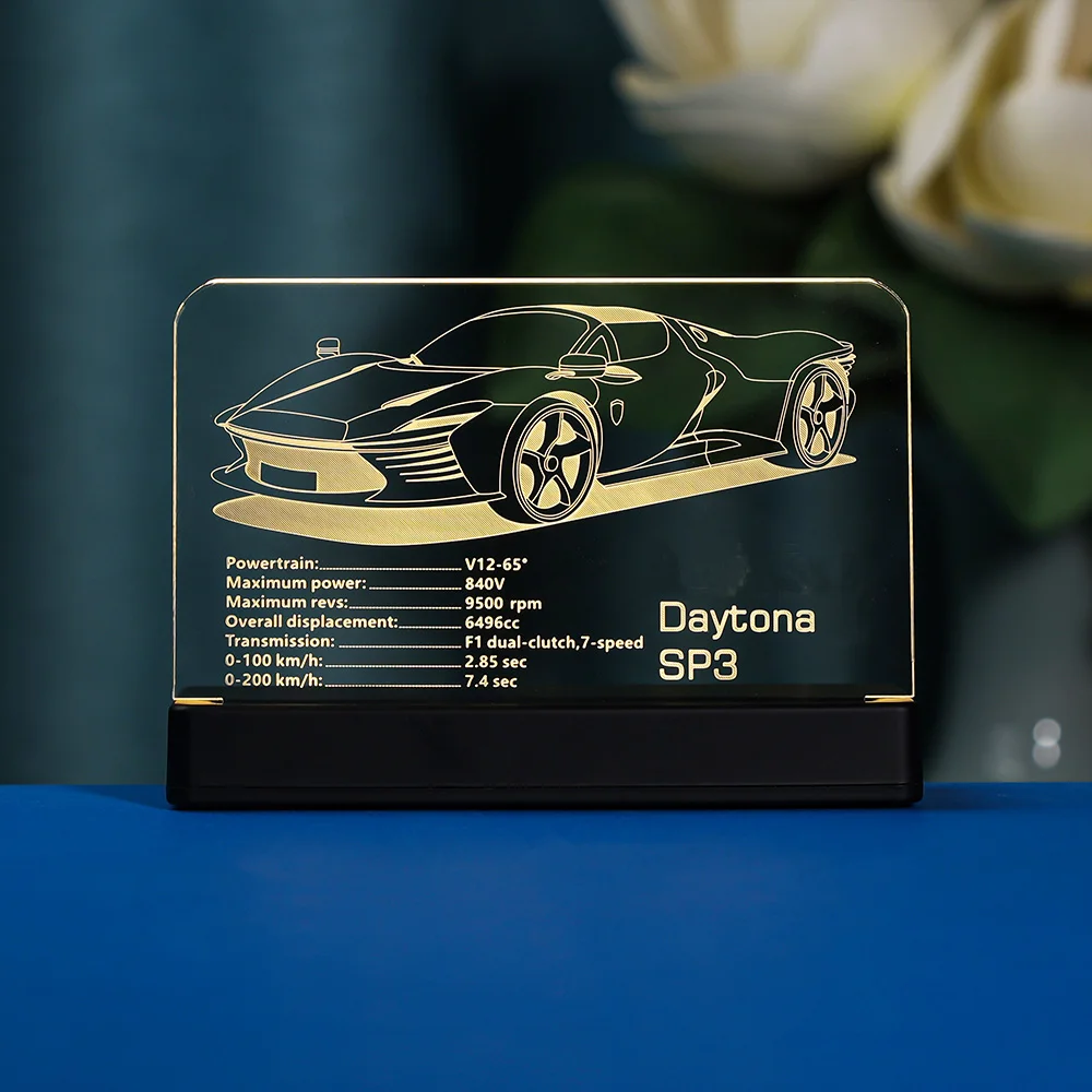

Табличка с названием для технических дней Daytona SP3 42143 светодиодный акриловая табличка с дисплеем, табличка с знаком, строительные блоки, кирпичи, набор игрушек