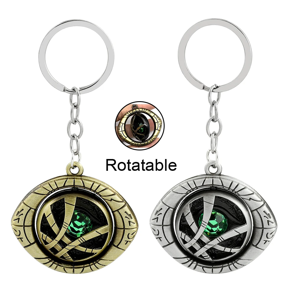 Marve Doctor Strange Keychain Vintage Ruotato Eye Pendant Portachiavi Disney Accessori Per Gioielli Eye Of Agamotto Portachiavi
