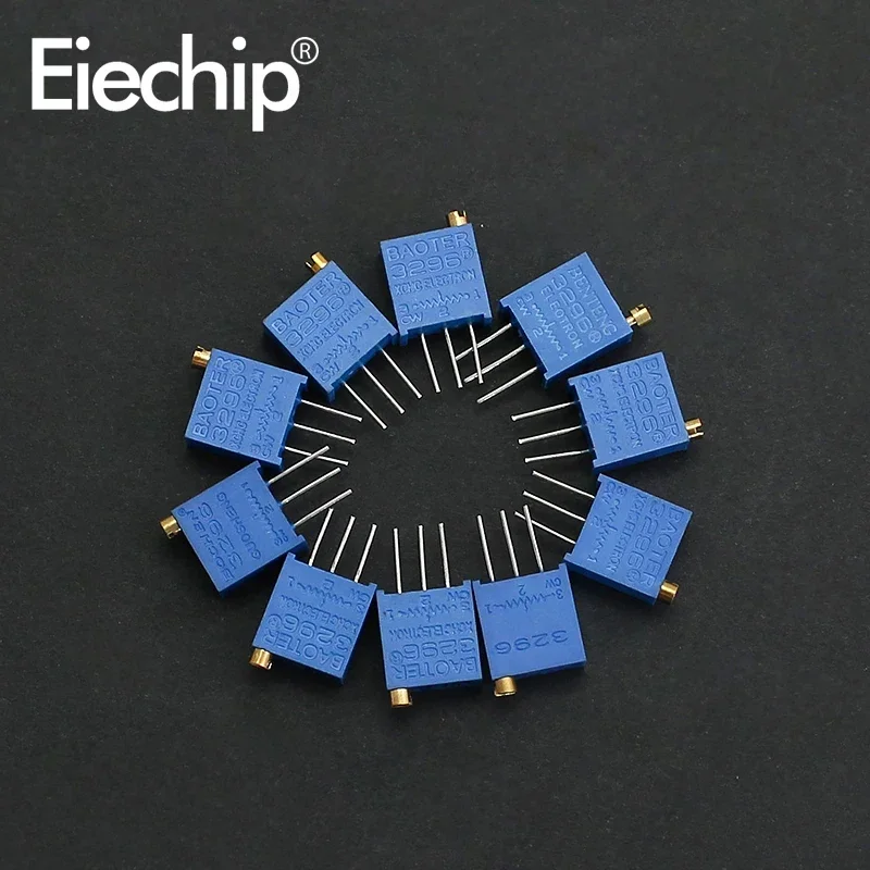 Adjustable resistor Trimmer potentiometer 20pcs Variable Resistor 3296W Trimpot Trimmer Potentiometer 3296 1K 2K 5K 10K 20K 50K 100K 200K 500K 1M 100R 500R