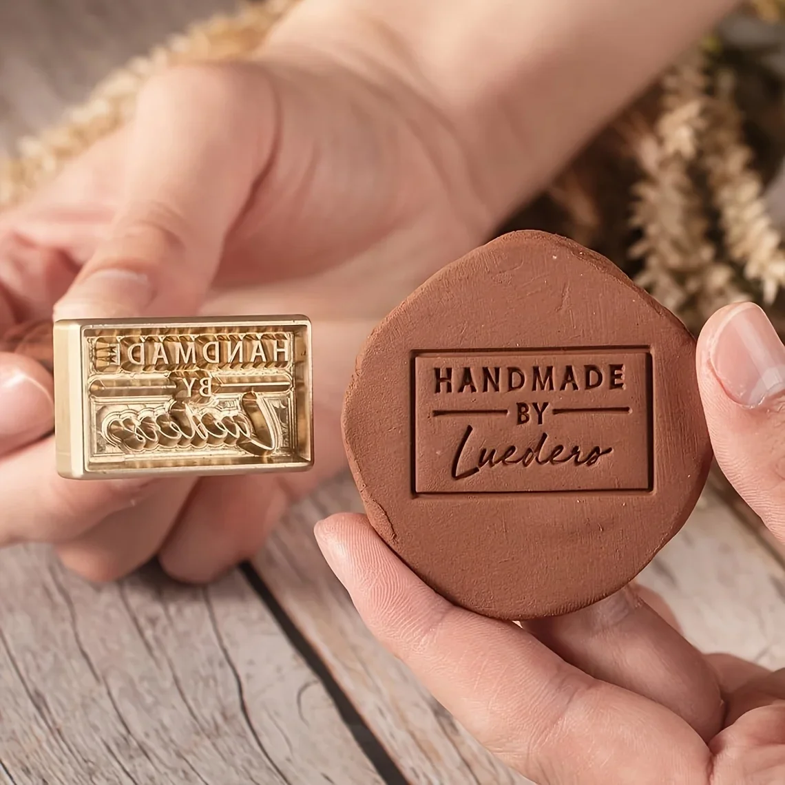 Tampon De Poterie Personnalisé – Tampon En Laiton Personnalisé Pour La Céramique – Tampon Personnalisé Pour L'argile – Cadeaux Pour Les Fabricants De Poterie Et Les Artistes En Céramique – Timbres