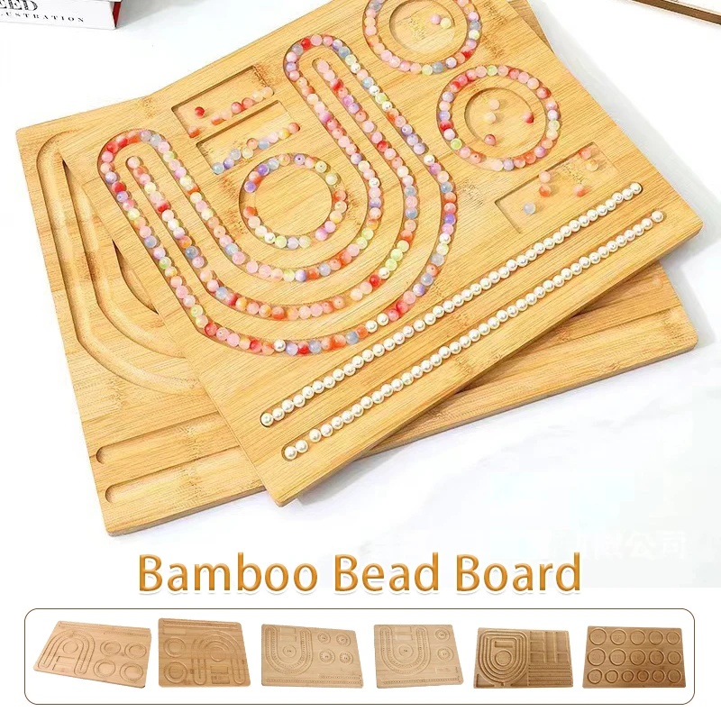 

Eco-Friendly Bamboo Bead Board Perfect Tool For DIY Jewelry Making/Beading Projects Bracelet Necklaces Design Beading Mat Trays