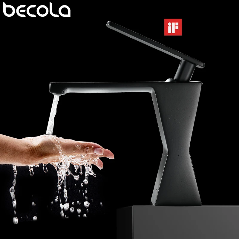 Basin Faucets Brass Faucet Bathroom Sink Tapware Single Handle Deck Mounted Hot Cold Mixers Water Tap