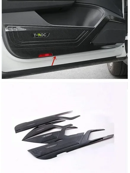 

For Volkswagen T-ROC 2018-2022 stainless steel car door anti-kick board anti-scratch protection decoration car accessories
