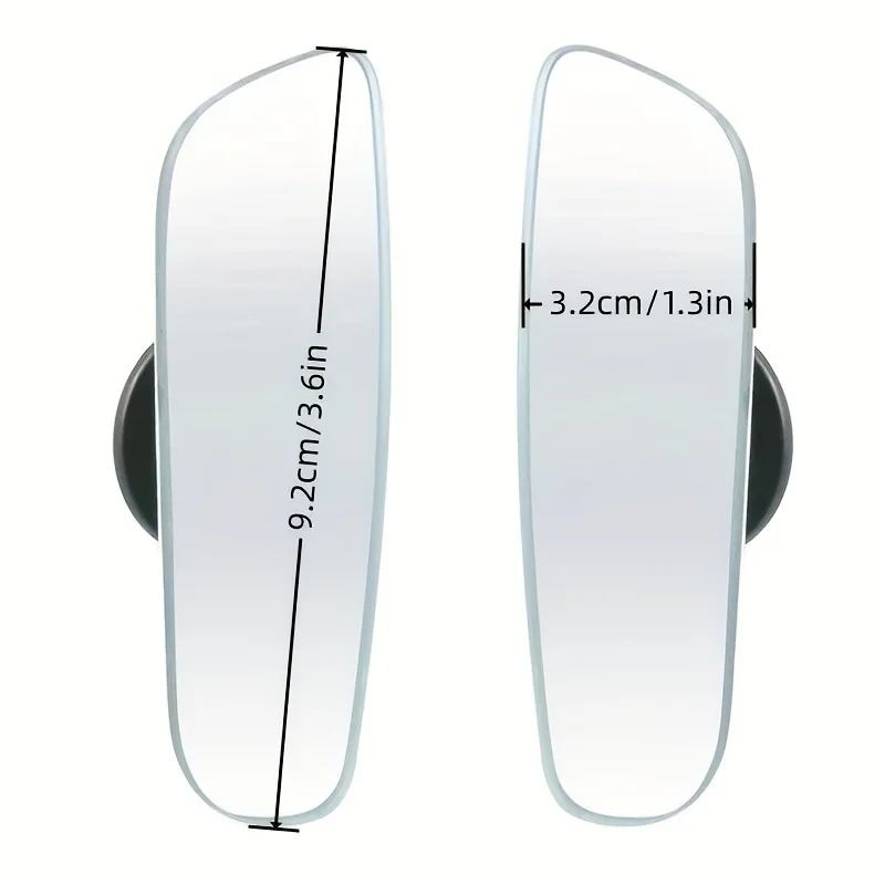 2Pcs Car Arc Wide-angle Rearview Mirror Clear Slim Blind Spot Reversing Glass Convex Rear View Mirror Parking SUV Car