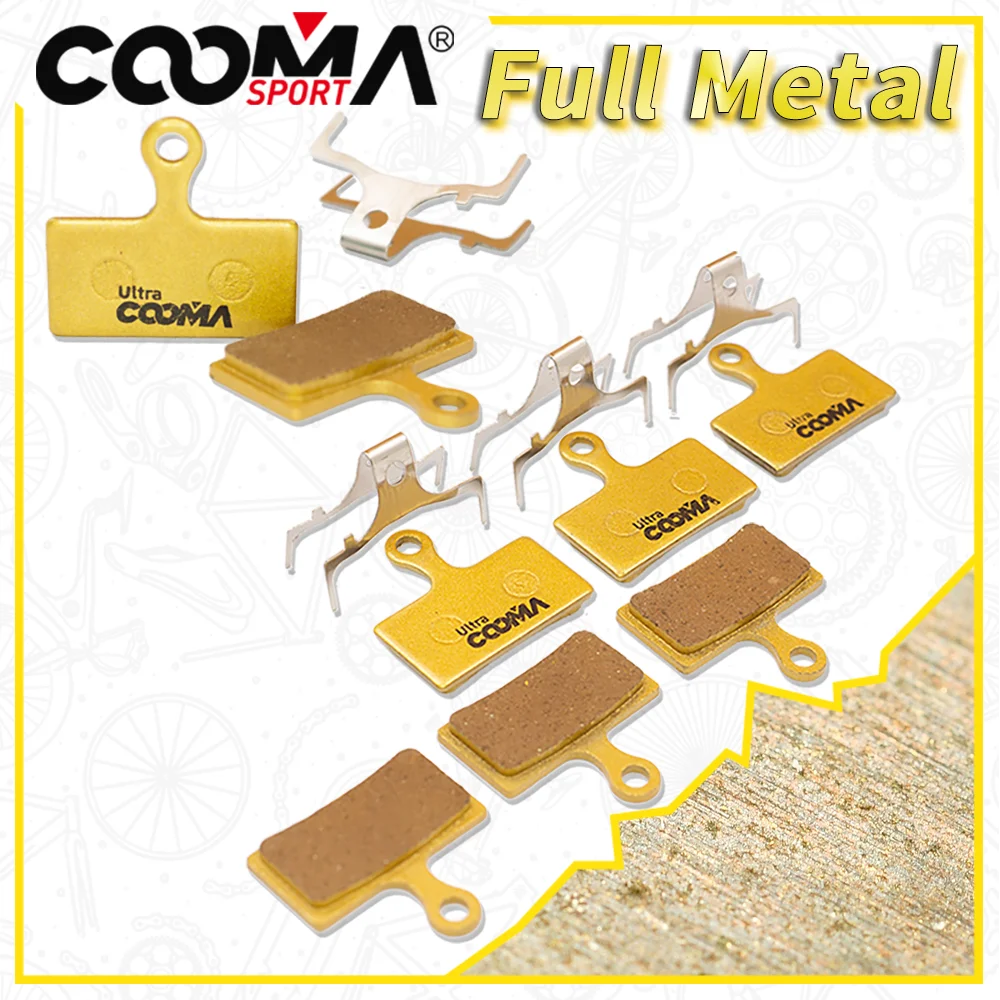 Pastiglie Freno A Disco Per Bicicletta Per Shimano Xtr, Deore Xt, Slx, Deore, Calibro Alfine, 4 Paia Oro Full Metal