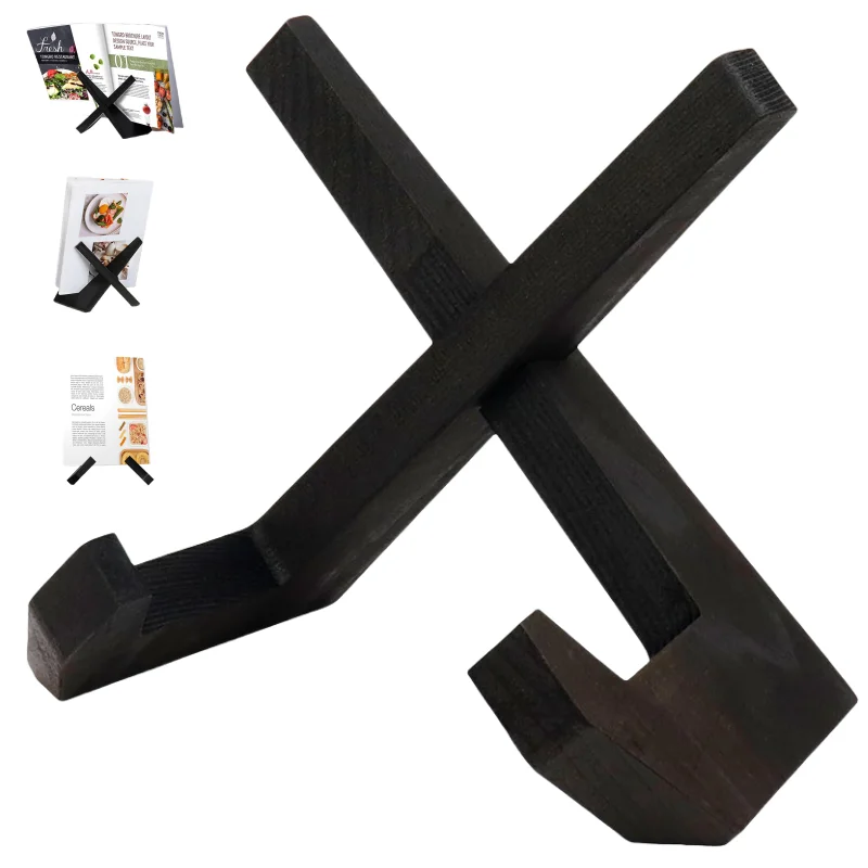 Wooden Recipe Book Display CD Stand Rack Plate Holder Table Easel Plate Display Stand Desktop Cookbook Holder for Decor