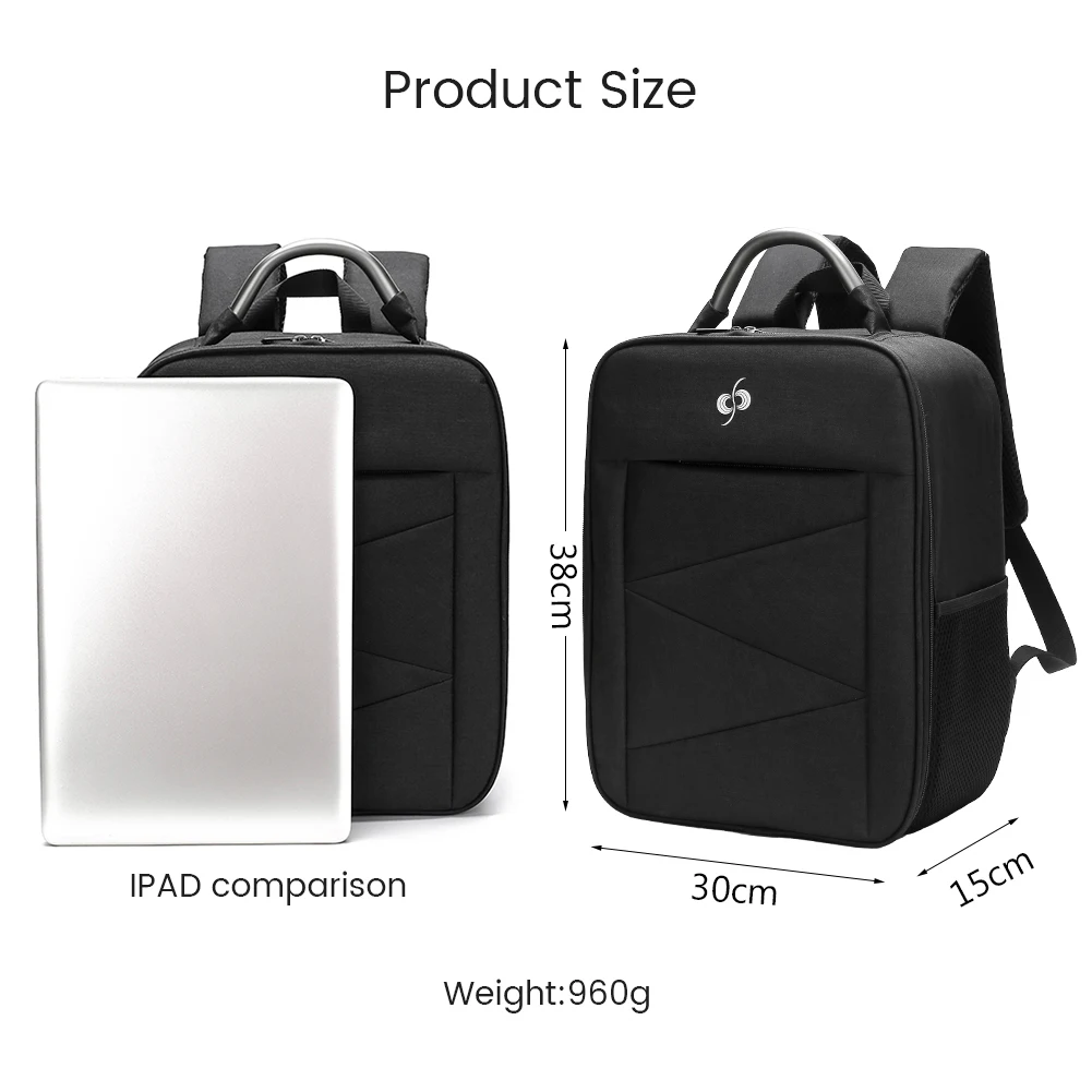 Sac à dos étanche antichoc pour DJI FPV Combo - Noir