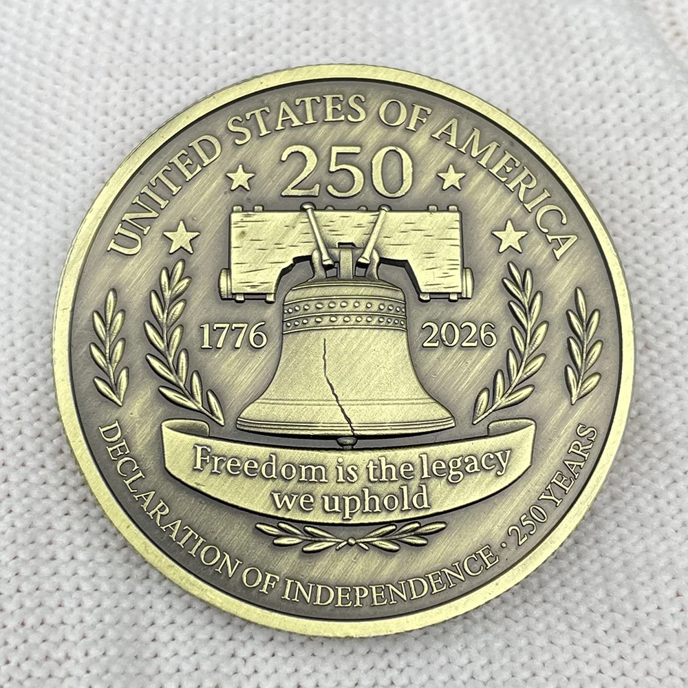 USA 250th Anniversary Commemorative Coin - Liberty Bell & Eagle Design American Independence Historical Memorabilia Coin 5