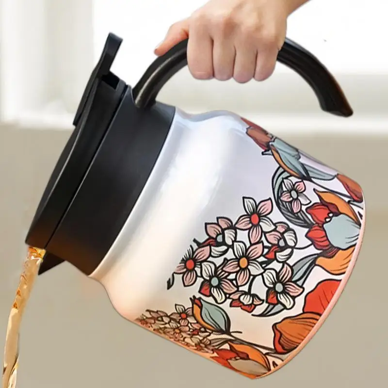 Vintage Floral Insulated Tea Kettle with Infuser