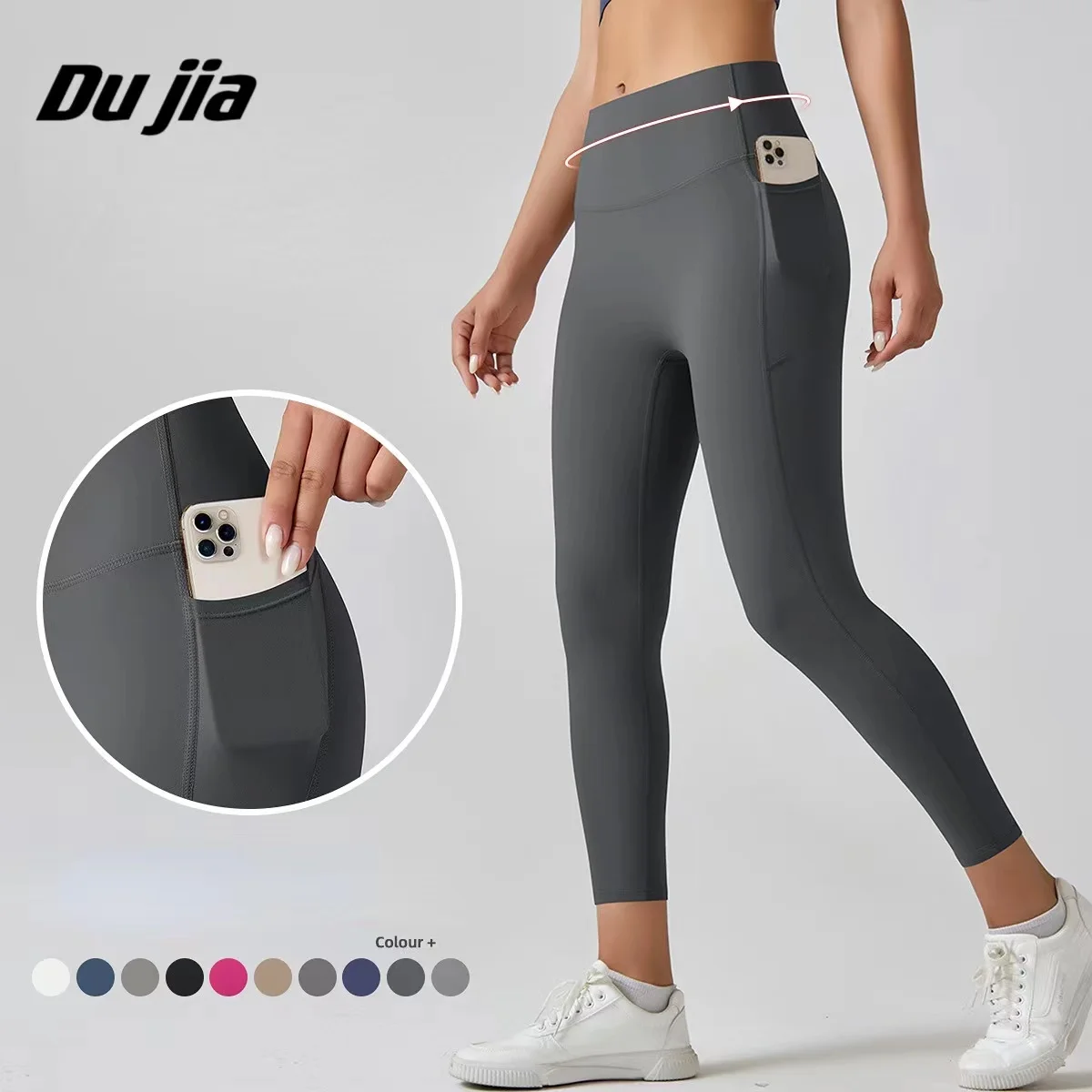 

High Waist Naked Feeling Leggings Women Sport Leggings Fitness Running Yoga Pants With Pocket Energy Leggings Gym Girl Leggings