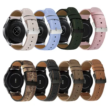 20mm Leather Strap for Samsung Galaxy Watch4/5/5Pro/Active/Active2 smartwatch belt Bracelet Replacement Band 40mm44mm45mm