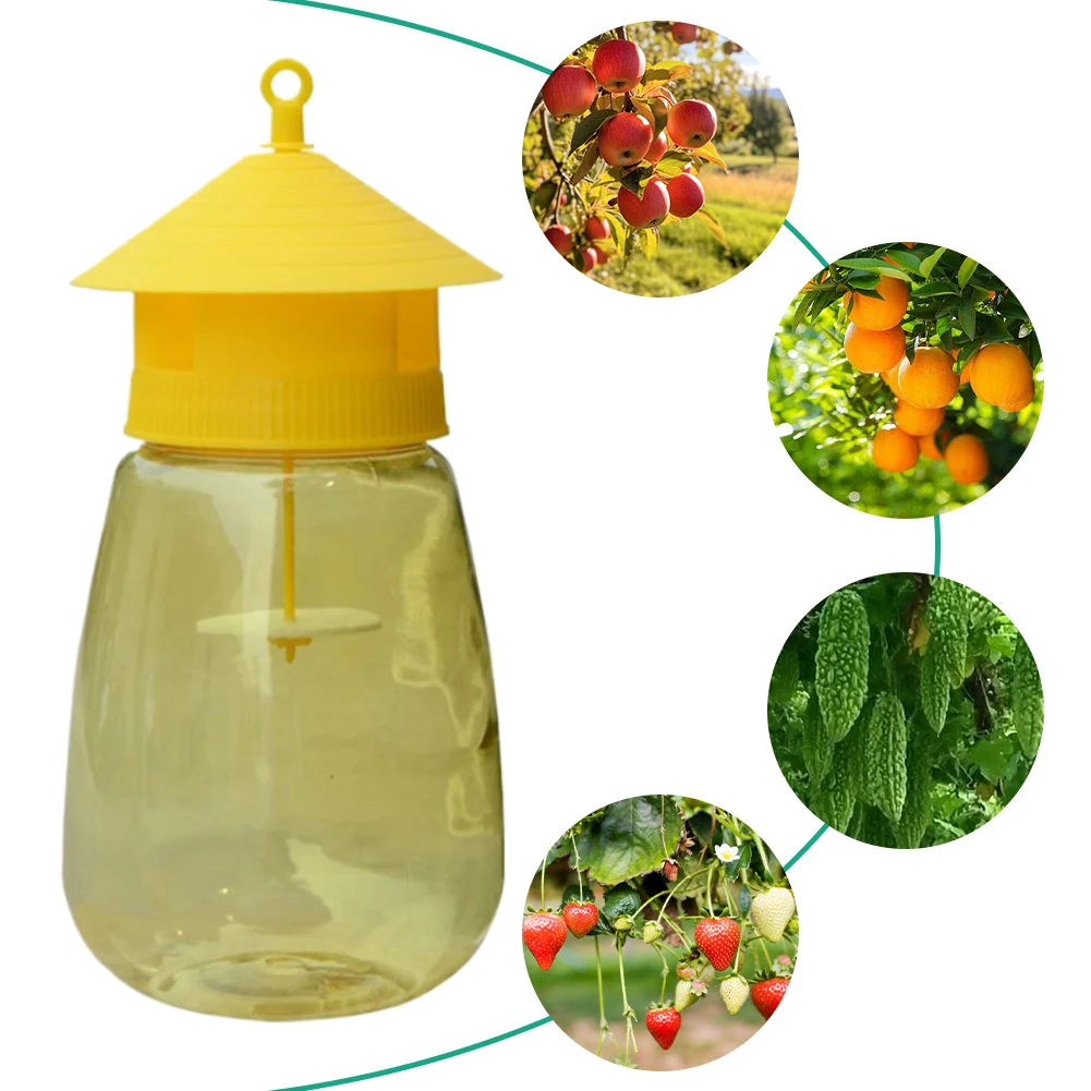 

Fruit Fly Trap Killer Fruit Fly Mosquito Trap with Hanging Hole Flies Catcher Reusable for Outdoor Garden Patio