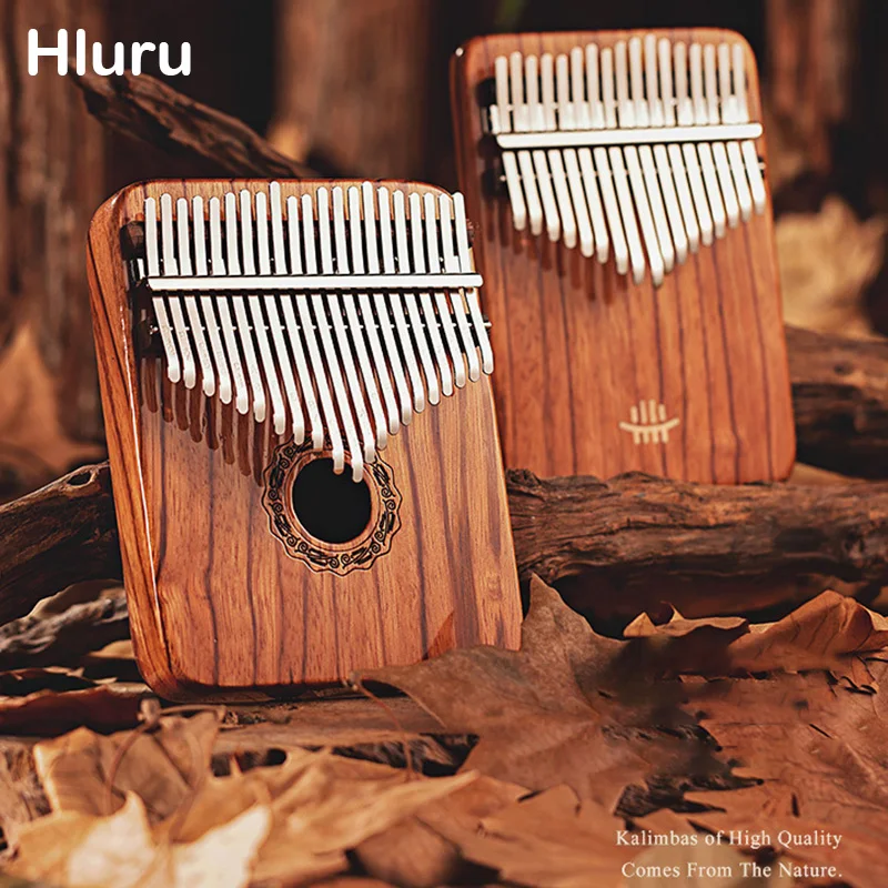 

HLURU Kalimba 17/21 Keys Professional Thumb Piano All Solid Wood Veneer Rosewood Kalimba Finger Piano Portable Instrument