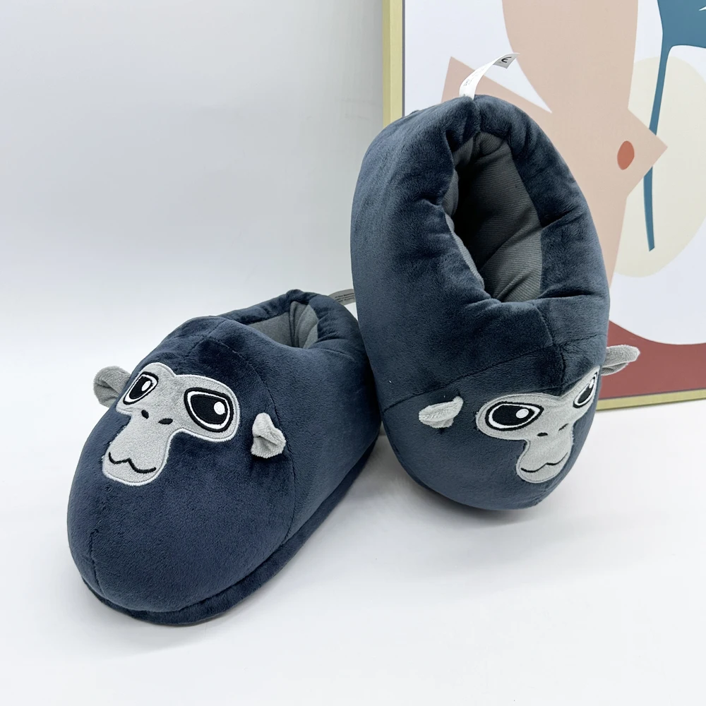 

Полная марка Gorilla Tag Monke, плюшевые женские домашние тапочки, удобная и теплая обувь, высококачественные плюшевые тапочки, подарки
