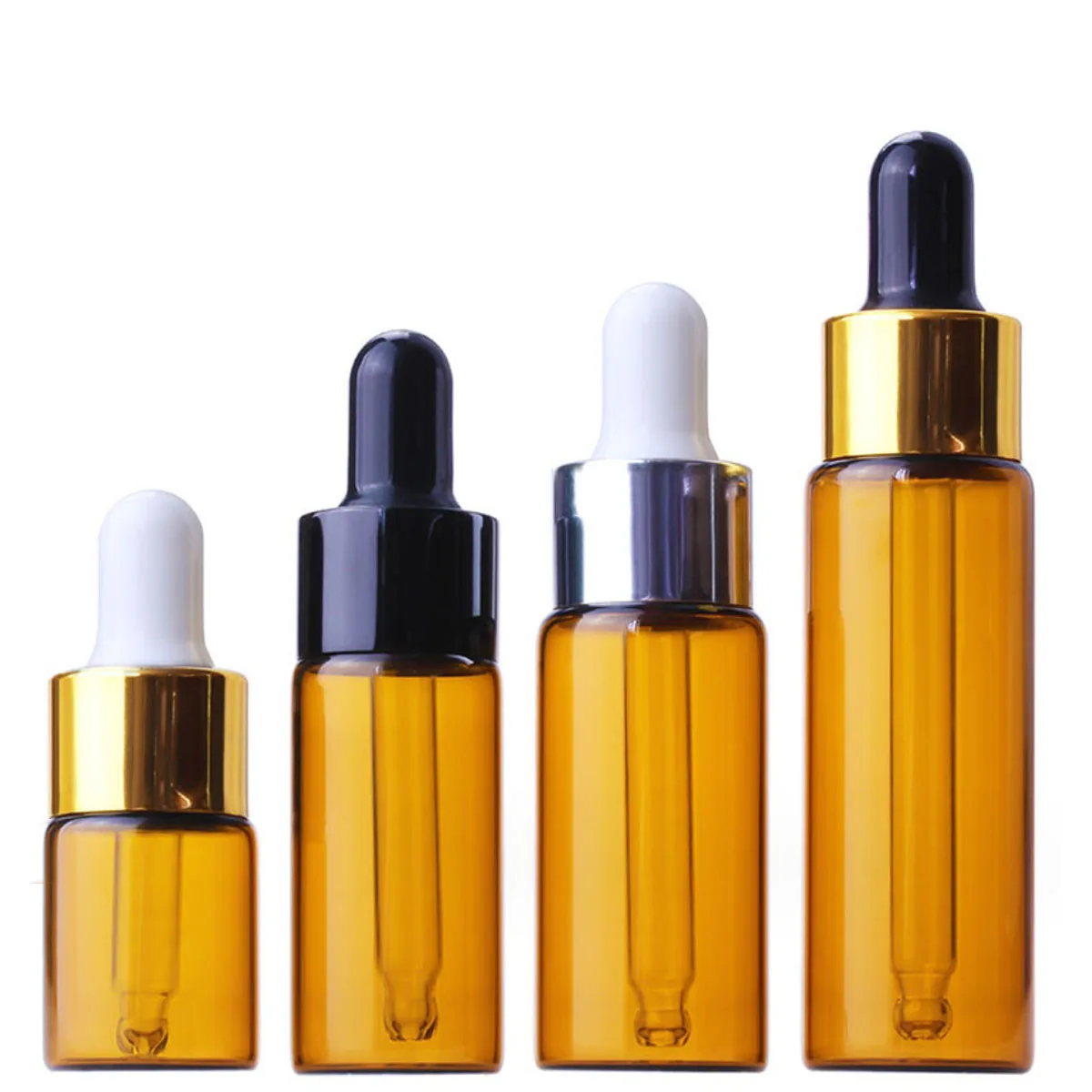 

10X 20X 5ml 10ml 15ml 20ml Amber Glass Dropper Bottles Portable Ear Eye Drop Aromatherapy Esstenial Oil Serum Bottle