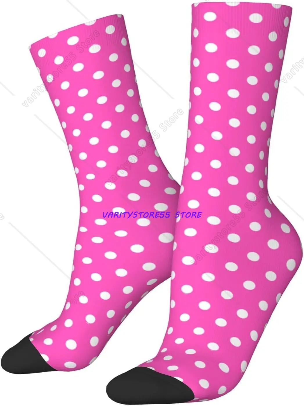 Red Polka Dot Crew Socks - Stylish and Fun Casual Stockings