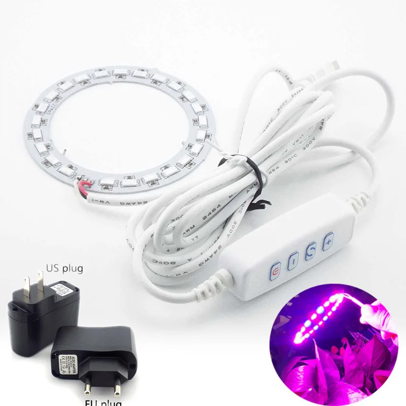 DC 5V USB plant Grow Light 24 LED Chip indoor flower lamp 5730 SMD desk Growing Lamp hydro Dimmable for Succulent Potted A1