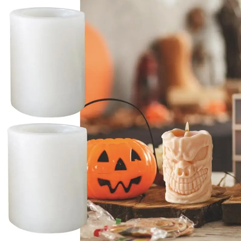 

Pillar Candle Molds Durable Silicone Epoxy Resin Candle Pattern Scented Candle For Wedding Parties And Home Holidays Decorations