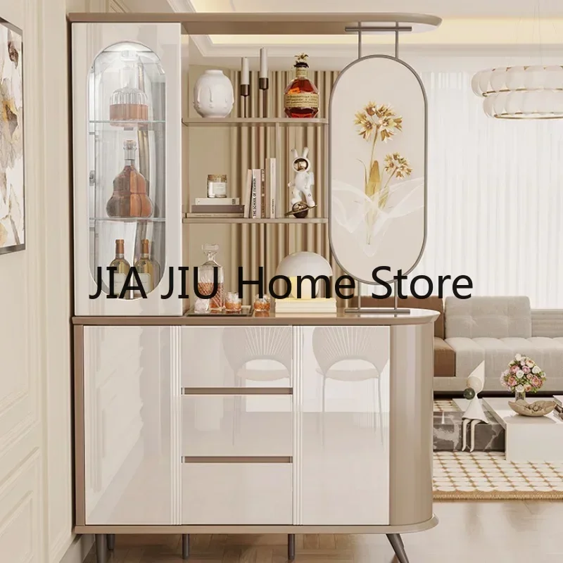 Luxury Wall Wine Cabinets Modern Liquor Simplicity Storage Wine Cabinets Display European Mueble Licorera Bar Furniture QF50JG