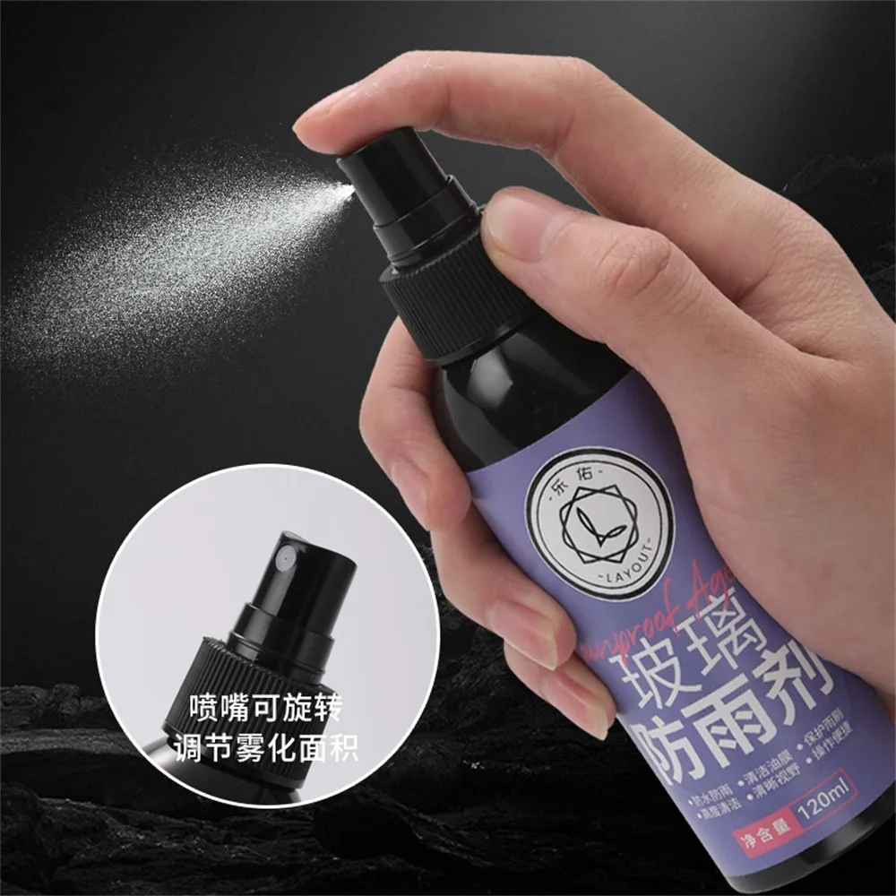 

120ml Car Glass Rainproof Agent Car Rearview Mirror Windshield Nano Coating Hydrophobic Spray Waterproof Anti-fog Agent Car Wash