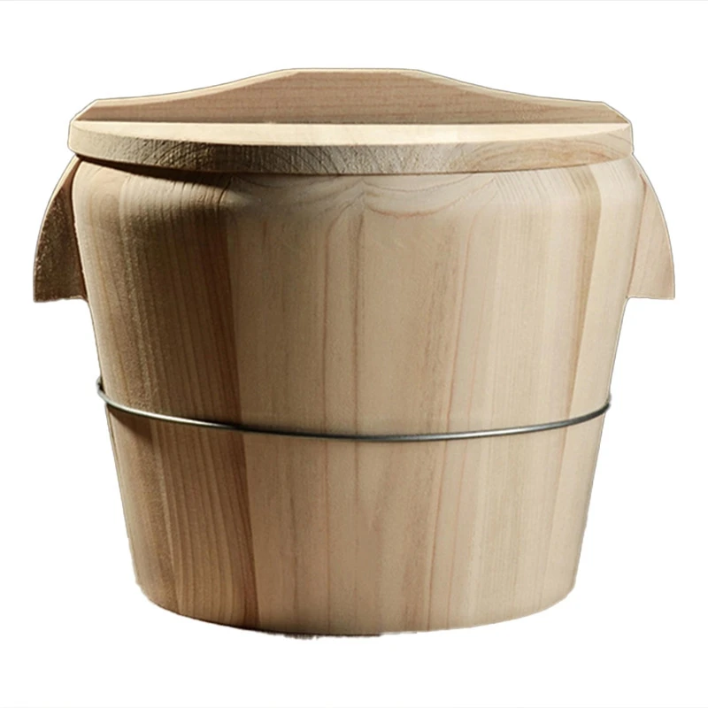 

Кухонный инструмент, портативное паровое ведро из натурального дерева для риса с крышкой, пароварка для риса, столовая, пароварка для ресторана