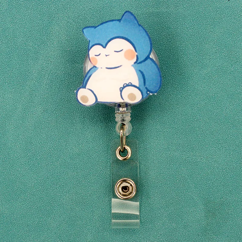 Retractable Badge Reel Cartoon Funny Magical Spirit Nurse Workers ID Holder Girl Boy Retractable Name Card Holder