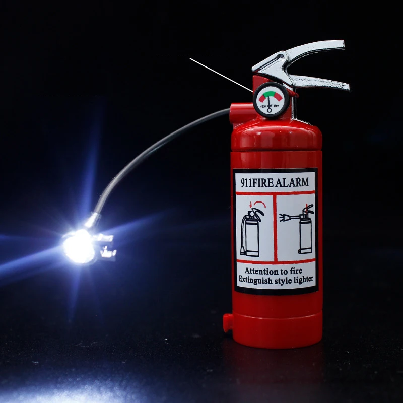 Fire Extinguisher Torch Lighter Flash Light Free Fire Butane Gas Cigar Cigarette Lighters Creative Smoking Accessories Nice Gift butane gas lighter,cigarette lighter