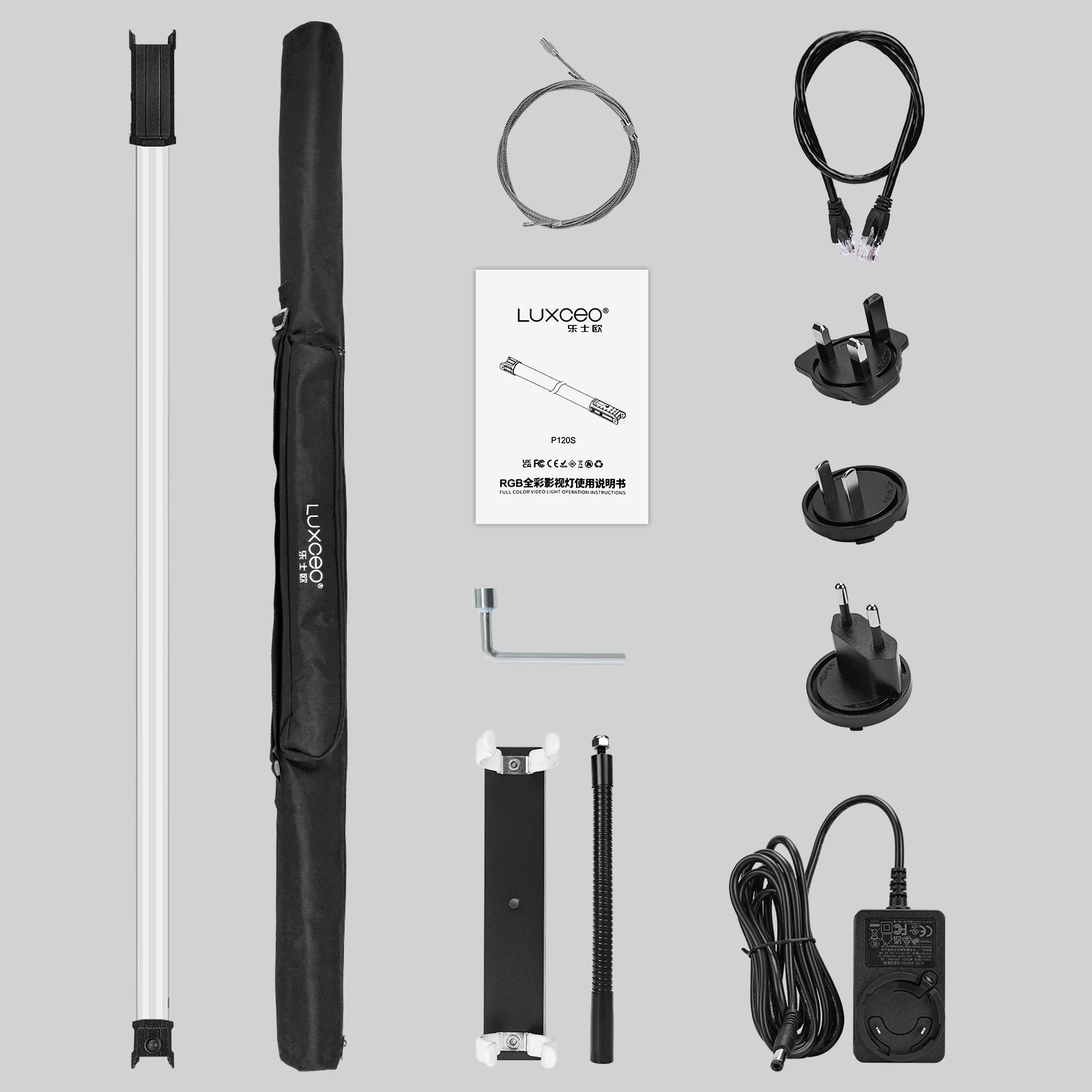 LUXCEO P120 18W CRI95+ Full Color RGB APP Controller Tube Video Light For Studio Video Photography I.14088155