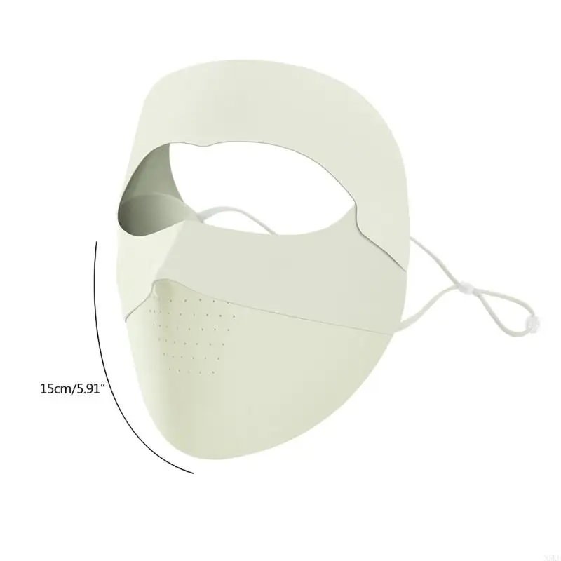 N5KB Detachable Sunscreen Mask Face Cover with Detachable Forehead