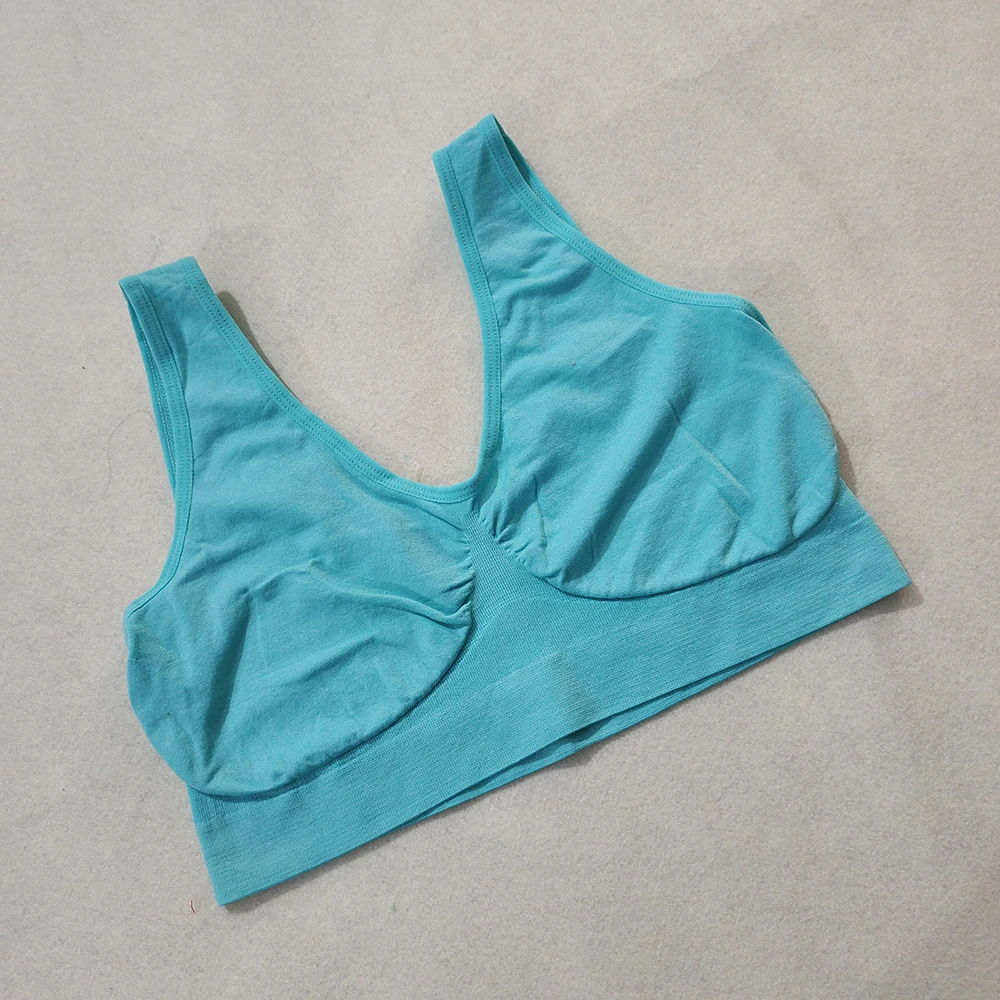 Women Sports Yoga Bra Single layer Bralette Without pad Fitness Underwear bra vest Plus Size Top no sponge insert pad Brassiere