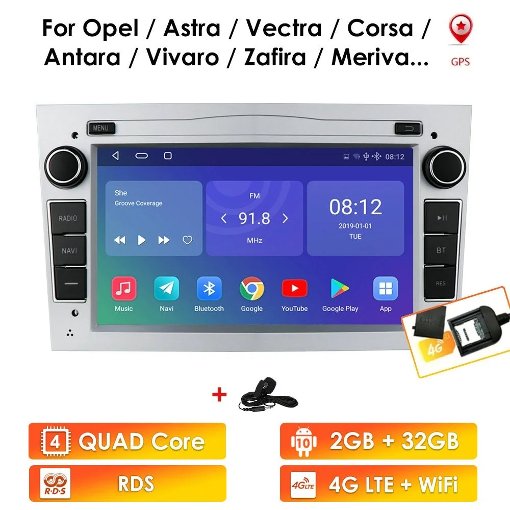 4G WIFI 2 Din Android 11 Car NODVD GPS Navigation radio for Opel Astra H G J Antara vectra c b Vivaro astra H corsa c d zafira b portable movie player for car Car Multimedia Players