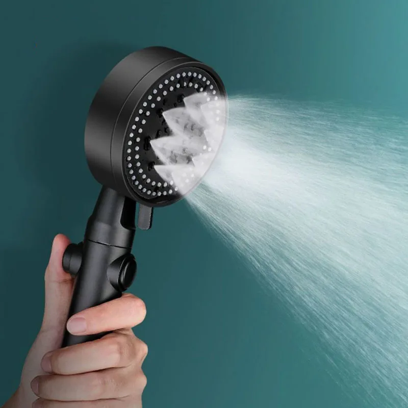 

5 Modes High Pressure Water Saving Shower Head with Hose Adjustable Showerheads One-Key Stop Spray Nozzle Bathroom Accessories