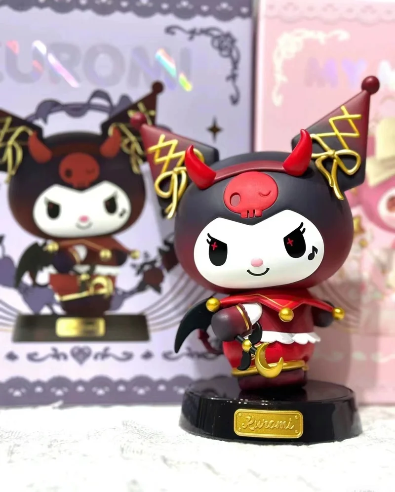 

Kawaii Sanrio Kuromi My Meldoy 15cm Pvc Anime Action Figurine Toys Girl Series Cartoon Handmade Model Doll Room Decor Girl Gift
