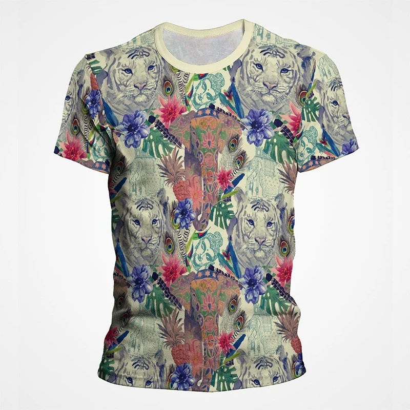 

Модная футболка с принтом слона тотем, мужские летние крутые пляжные футболки, женские повседневные спортивные забавные детские топы с коротким рукавом, футболка