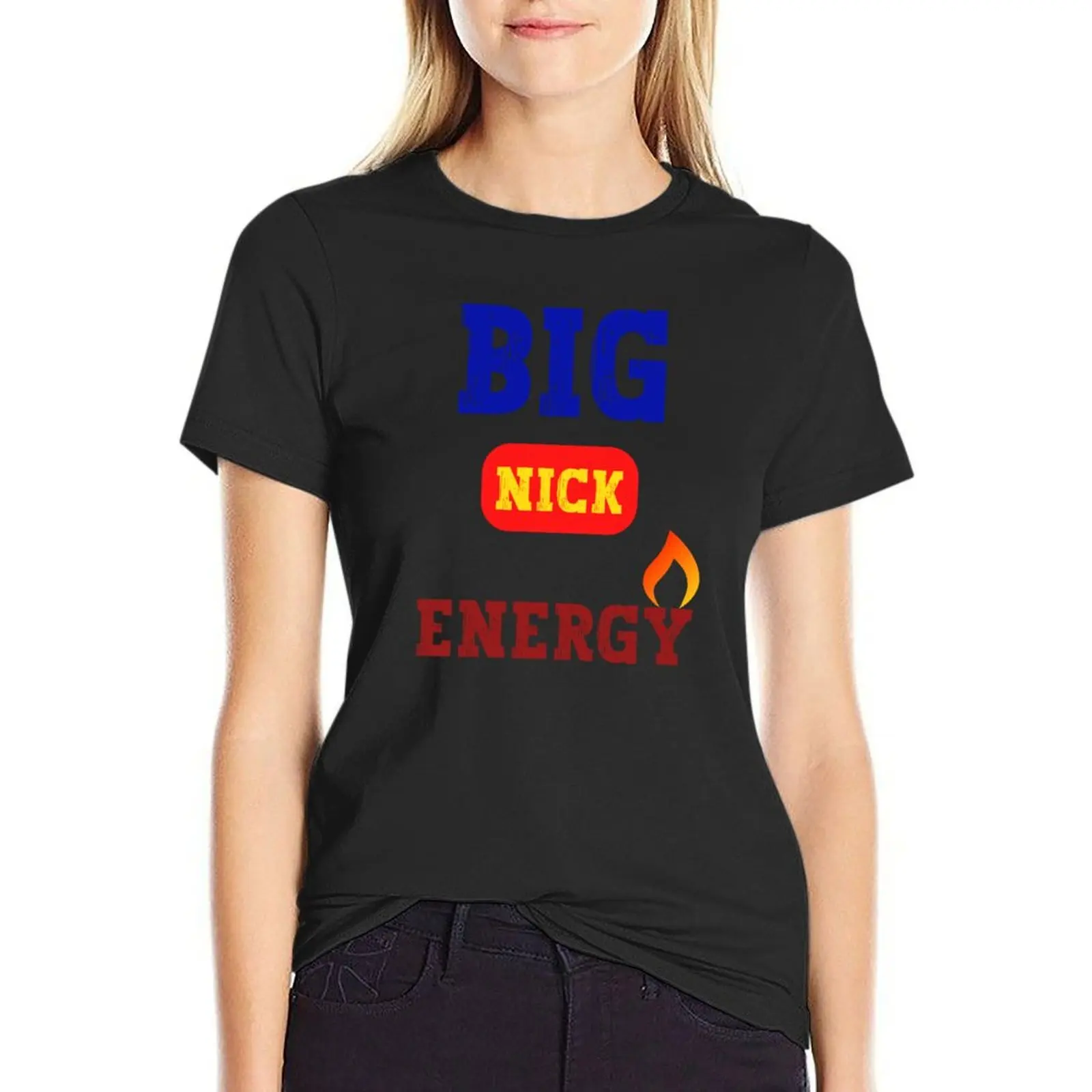

Футболка женская хлопковая в стиле аниме с принтом «big nick energy»