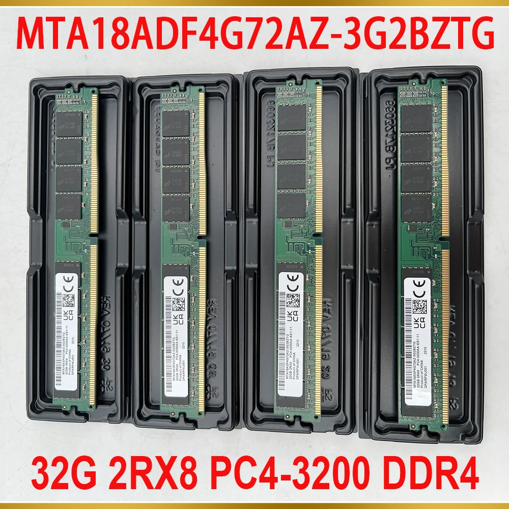 1 Pcs 32GB For MT RAM 32G 2RX8 PC4 3200 DDR4 3200 UDIMM ECC VLP MTA18ADF4G72AZ