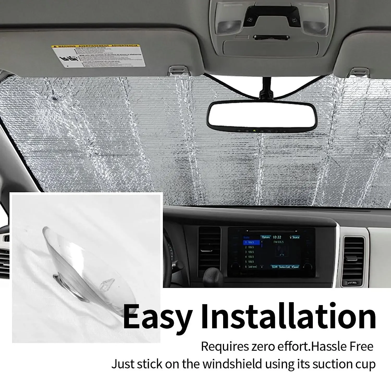 Gentle Skull Front Windshield Sun Shade Accordion Folding Auto Sunshade for Car Truck SUV Blocks UV Rays Sun Visor Protector