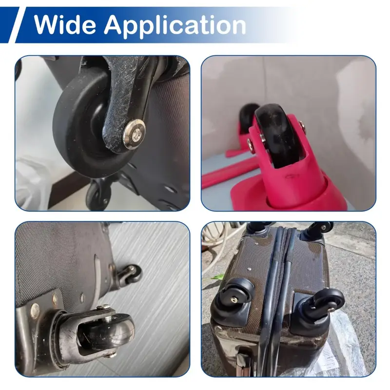 Silent Suitcase Wheels Rubber Trolley Luggage Casters High-Quality Durable Travel Bag Wheel Repair Accessories for Quiet Rolling - Image 6