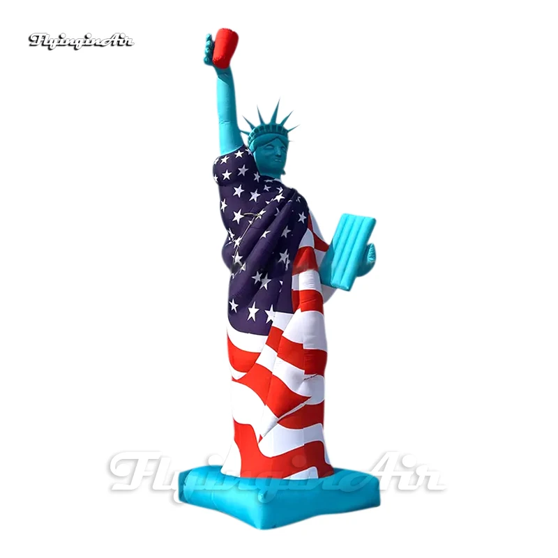 

Parade Performance Large Inflatable Statue of Liberty Replica With US Flag For Outdoor Show