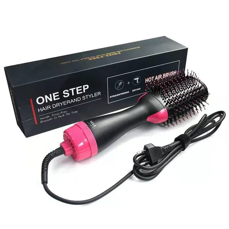 1200W Hair Dryer Volumizer Hot Air Brush Straightener Curler Comb Roller Styler 6