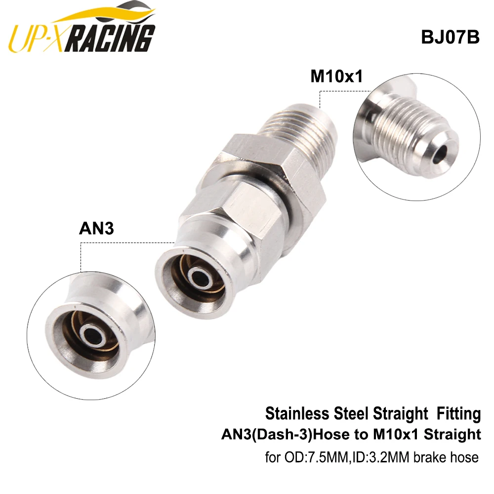 m10x1 AN3 M10x1.25 Motorcycle Motor Bike Hydraulic Brake Oil Hose Line Banjo Fitting stainless Steel