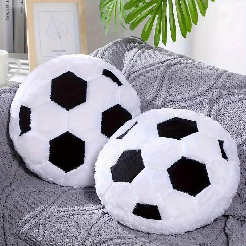 Soft Football Shaped Plush Stuffed Pillow Home Decoration Comfortable Cushion